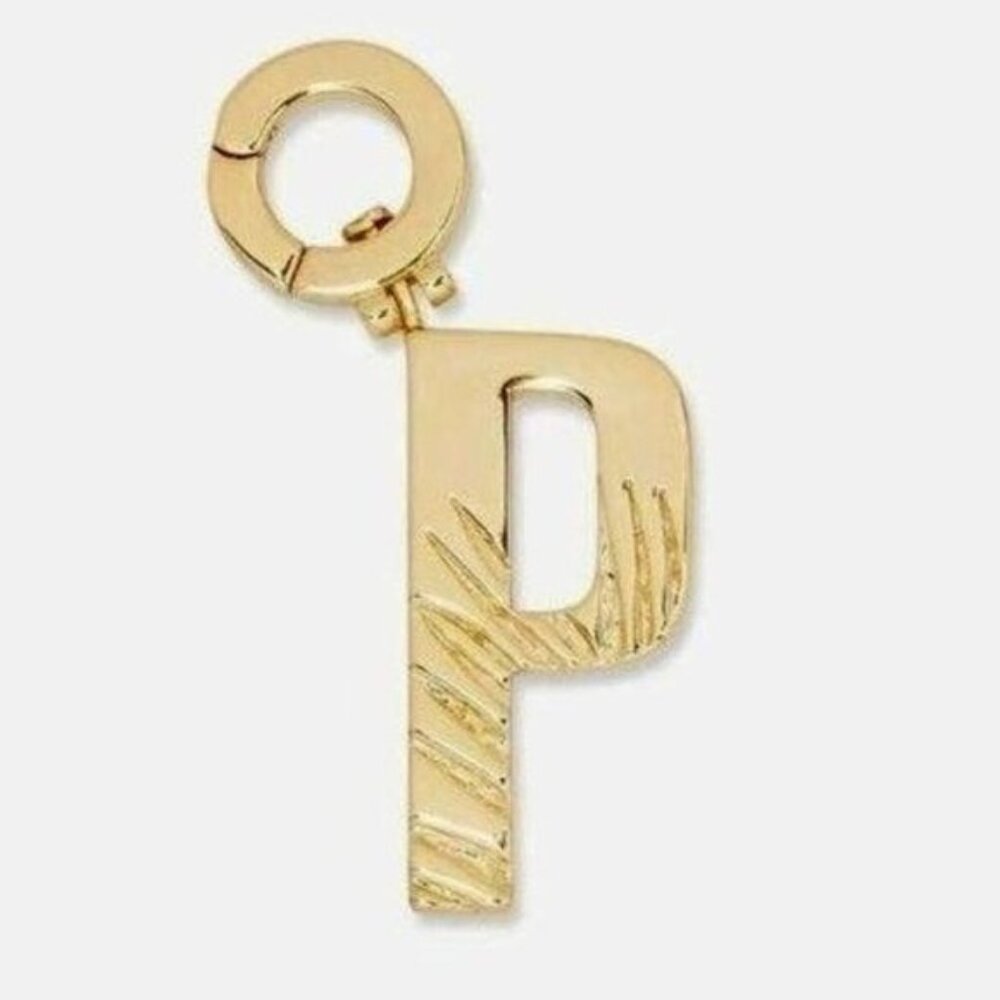 Gorjana Parker Charm Alphabet Initial P 18K Gold Plated